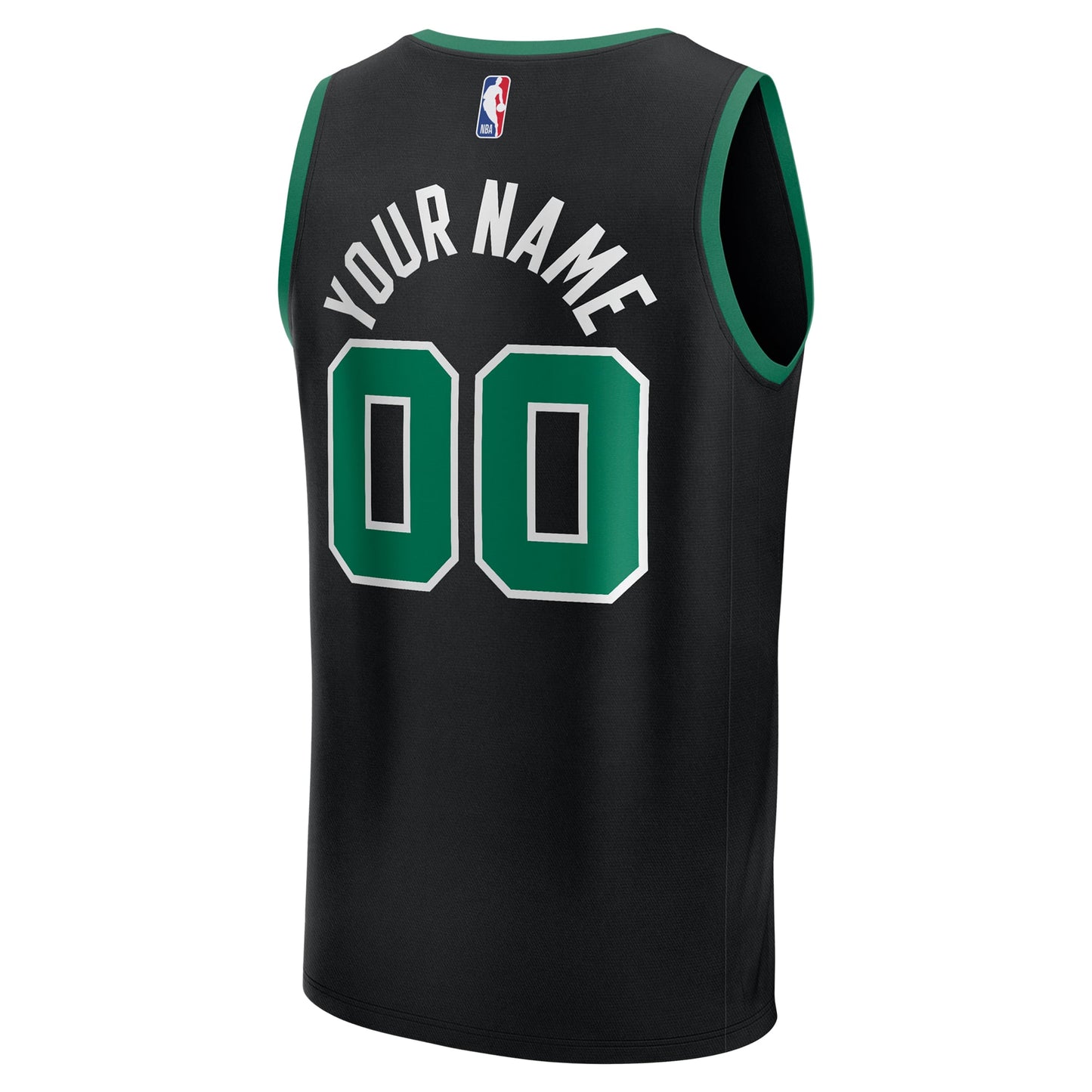 Men's Boston Celtics Fanatics Black Fast Break Custom Jersey - Statement Edition