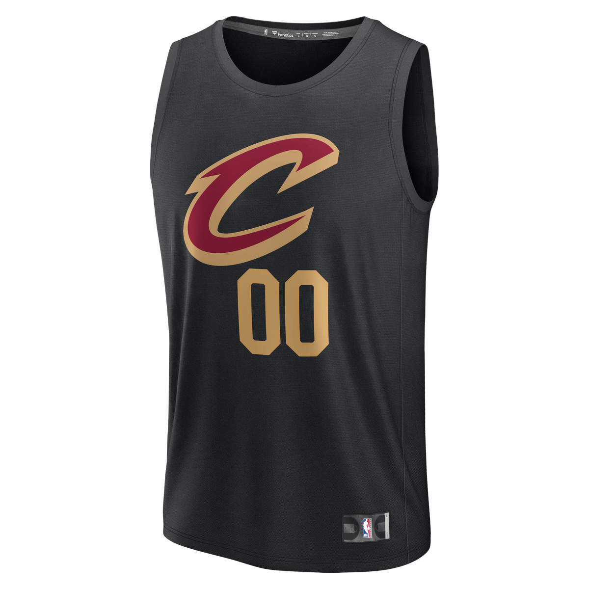 Men's Cleveland Cavaliers  Fanatics Black Fast Break Custom Jersey - Icon Edition
