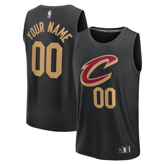 Men's Cleveland Cavaliers  Fanatics Black Fast Break Custom Jersey - Icon Edition