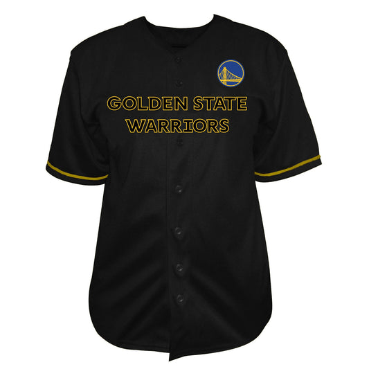 Men's Golden State Warriors Fanatics Black Big & Tall Pop Full-Button Jersey
