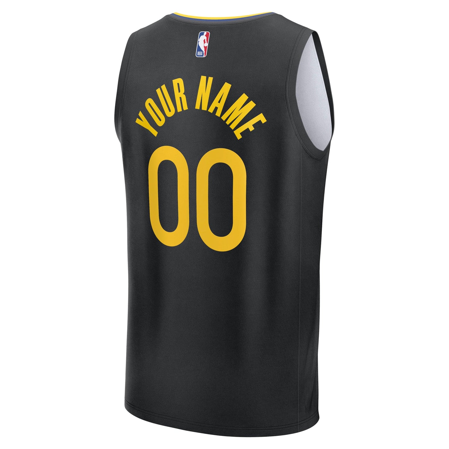 Men's Golden State Warriors Fanatics Black Fast Break Custom Jersey - Statement Edition