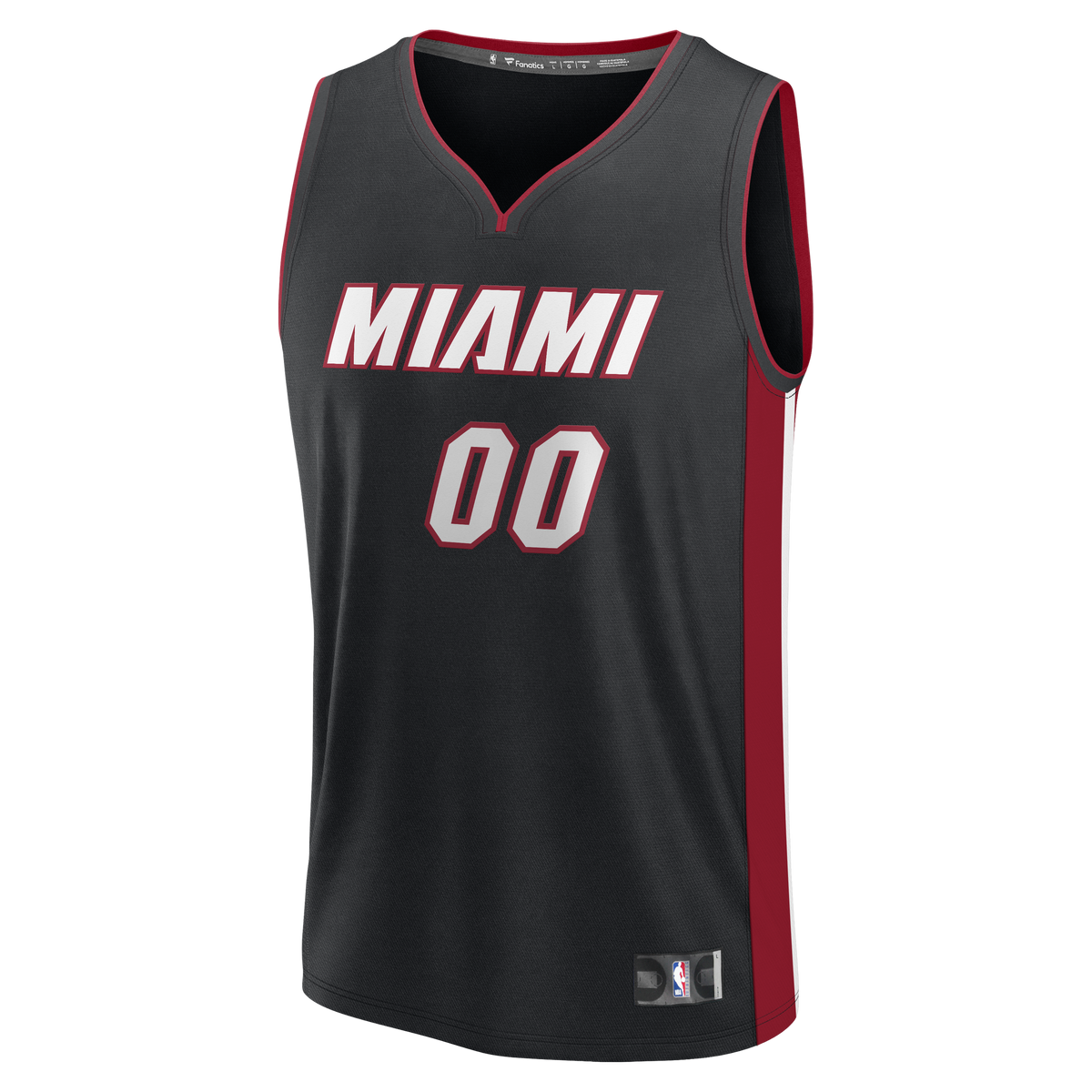 Men's Miami Heat  Fanatics Black Fast Break Custom Jersey - Icon Edition