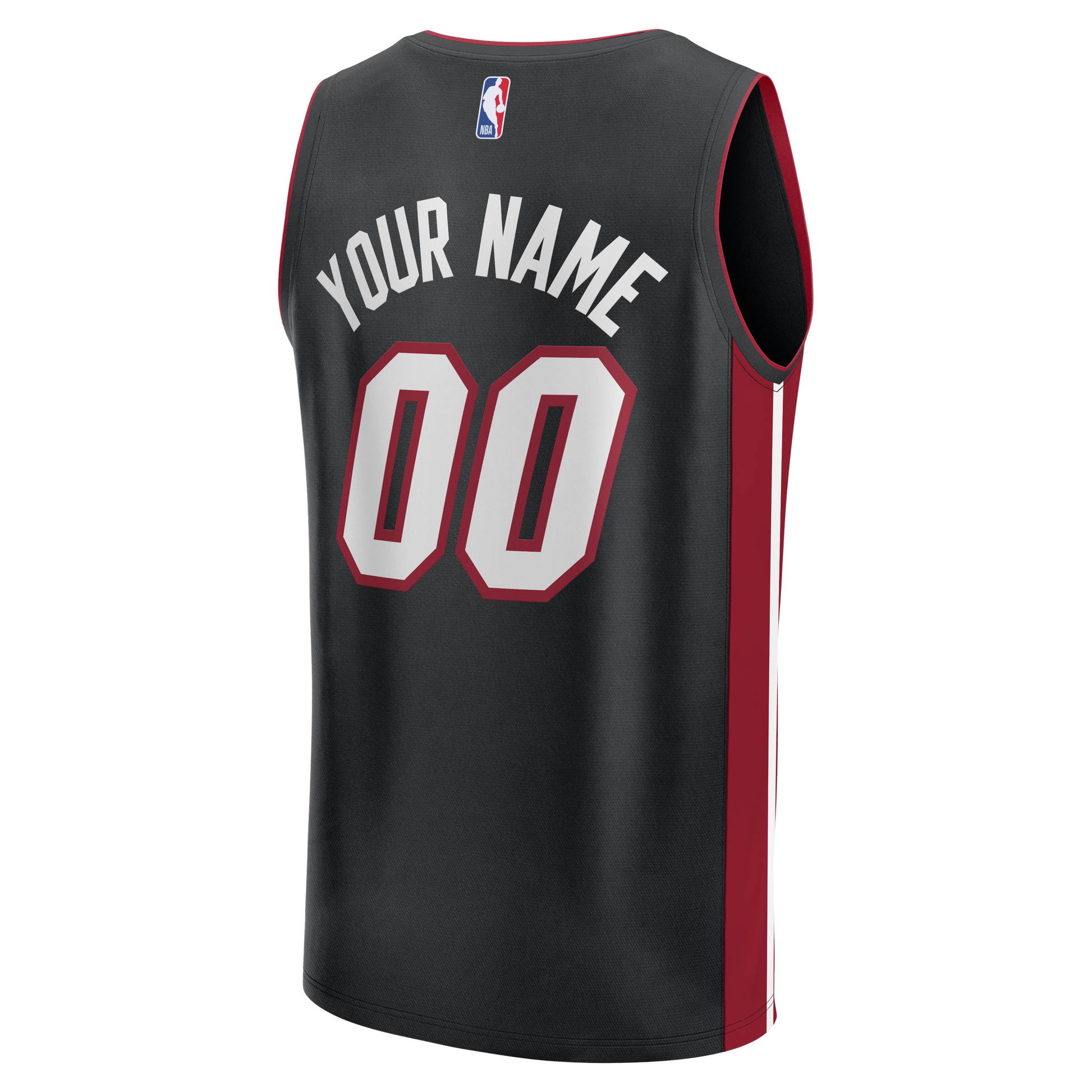 Men's Miami Heat  Fanatics Black Fast Break Custom Jersey - Icon Edition