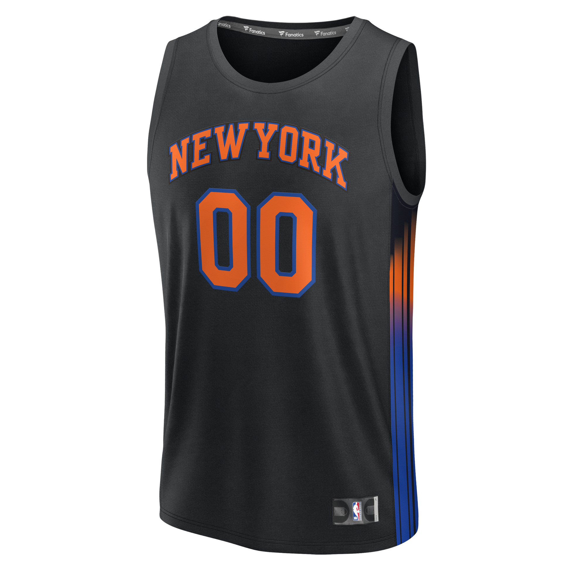 Men's New York Knicks  Fanatics Black Fast Break Custom Jersey - Icon Edition