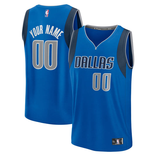 Men's Dallas Mavericks Fanatics Blue Fast Break Custom Jersey - Icon Edition
