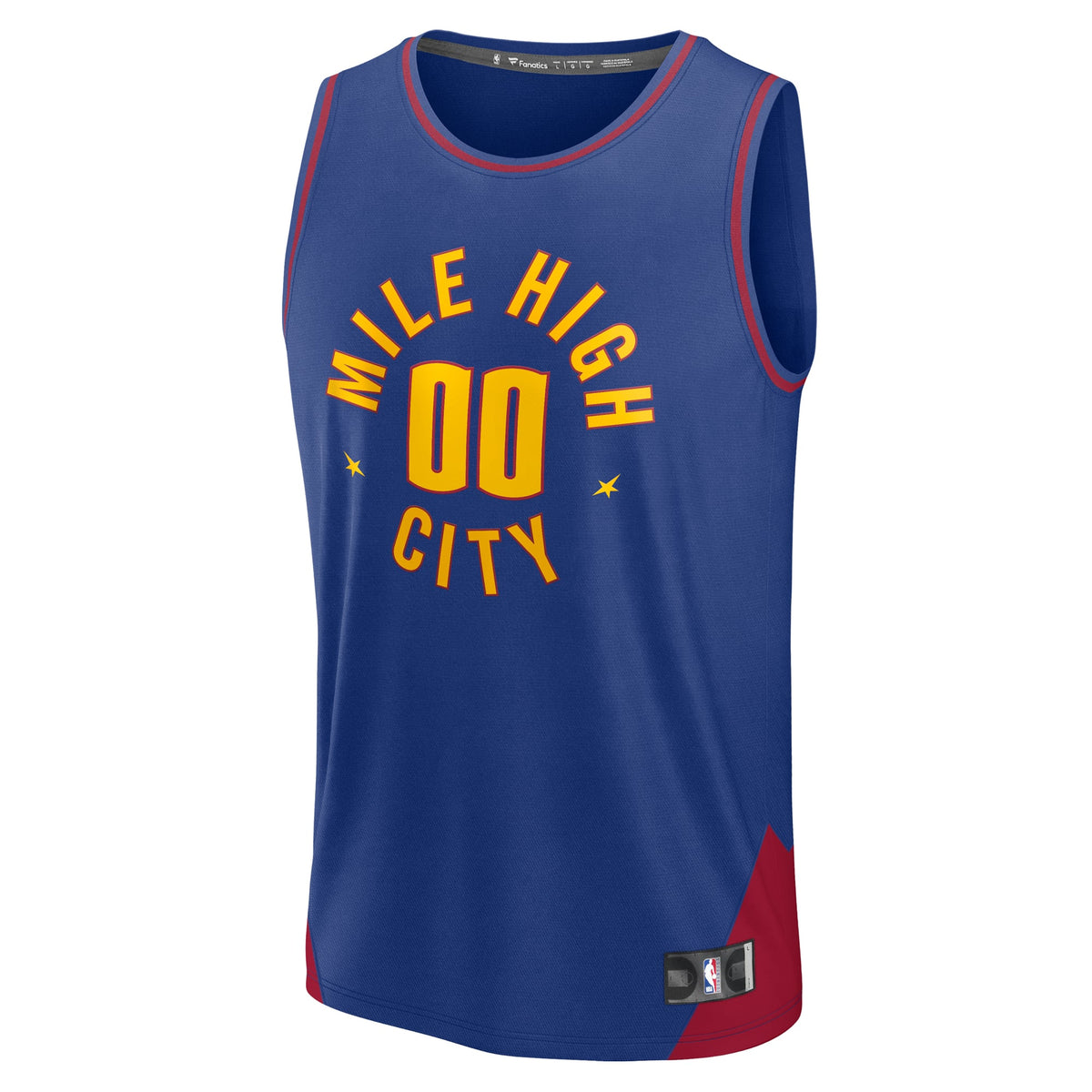 Men's Denver Nuggets Fanatics Blue Fast Break Custom Jersey - Statement Edition