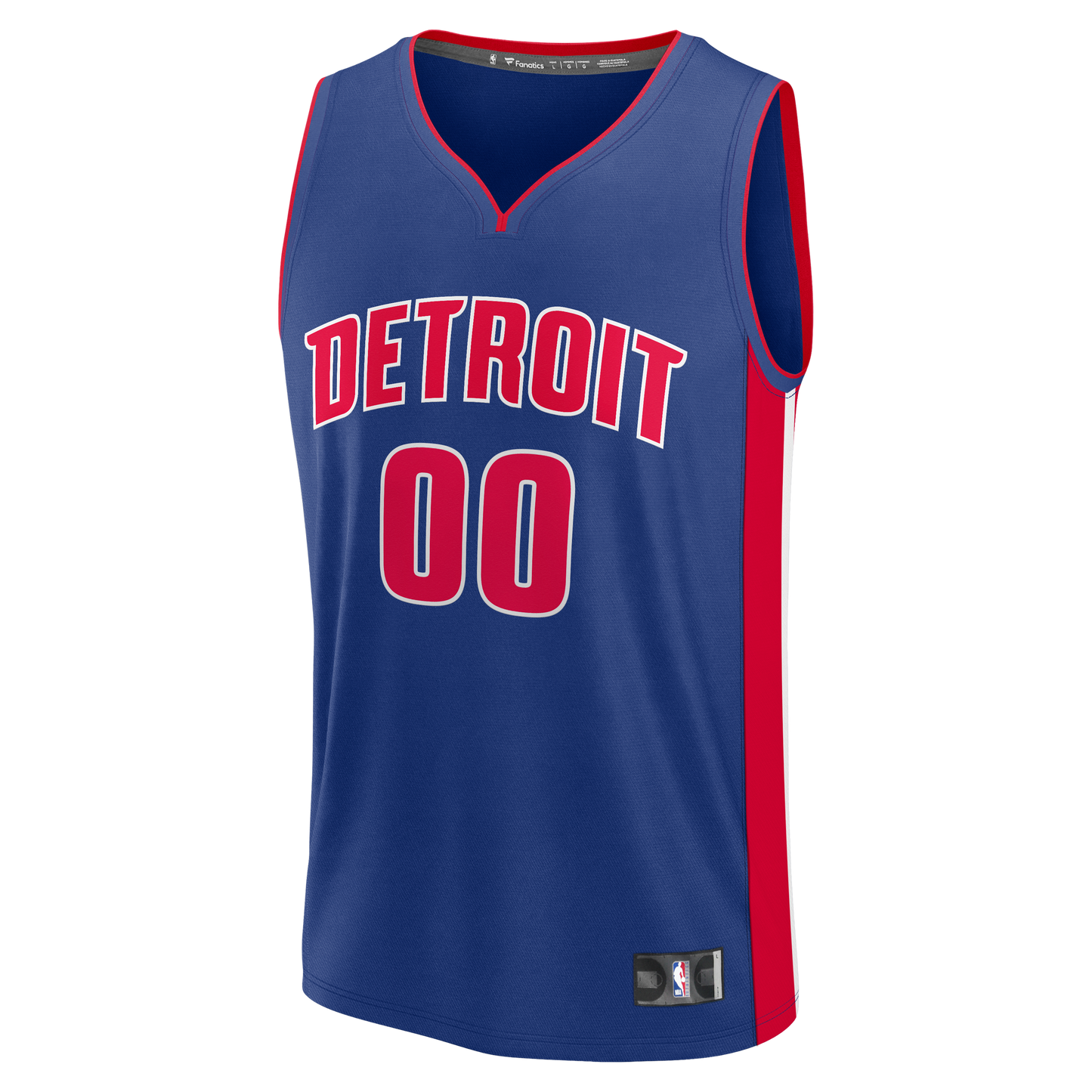 Men's Detroit Pistons  Fanatics Blue Fast Break Custom Jersey - Icon Edition