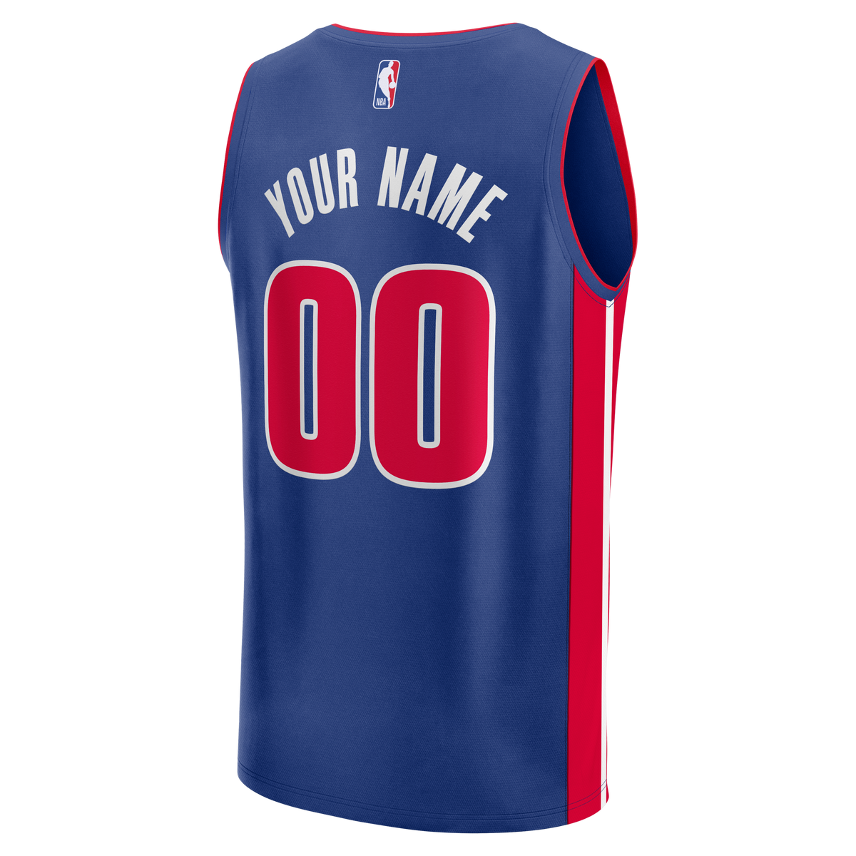 Men's Detroit Pistons  Fanatics Blue Fast Break Custom Jersey - Icon Edition