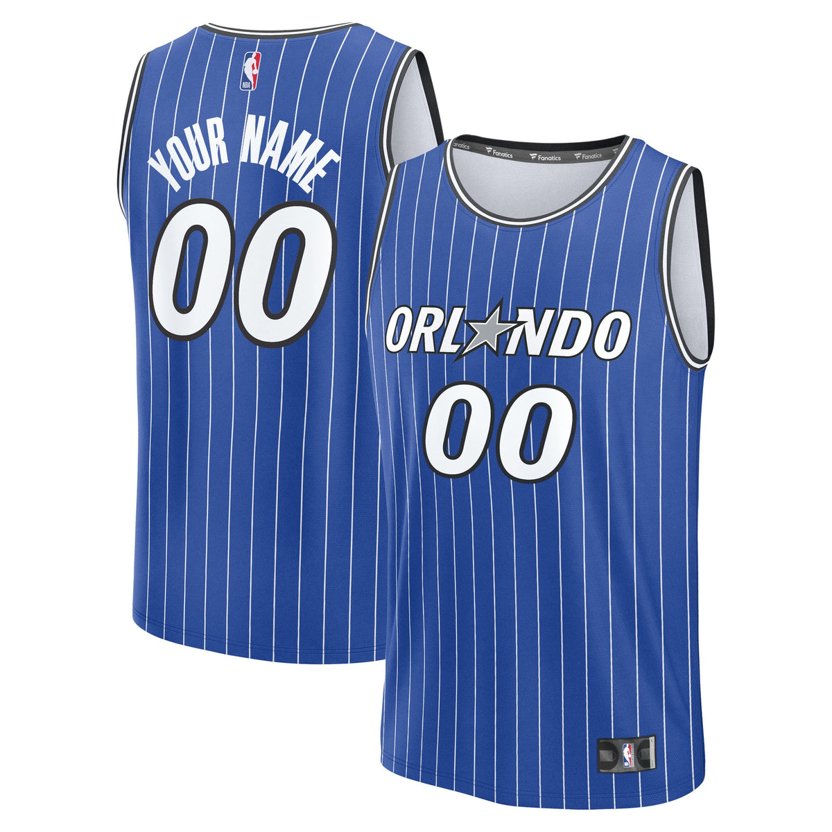 Men's Orlando Magic Fanatics Blue Fast Break Replica Custom Jersey - Icon Edition