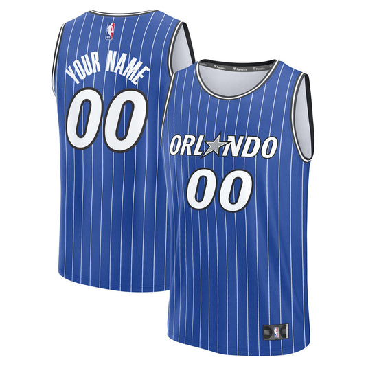 Men's Orlando Magic Fanatics Blue Fast Break Replica Custom Jersey - Icon Edition