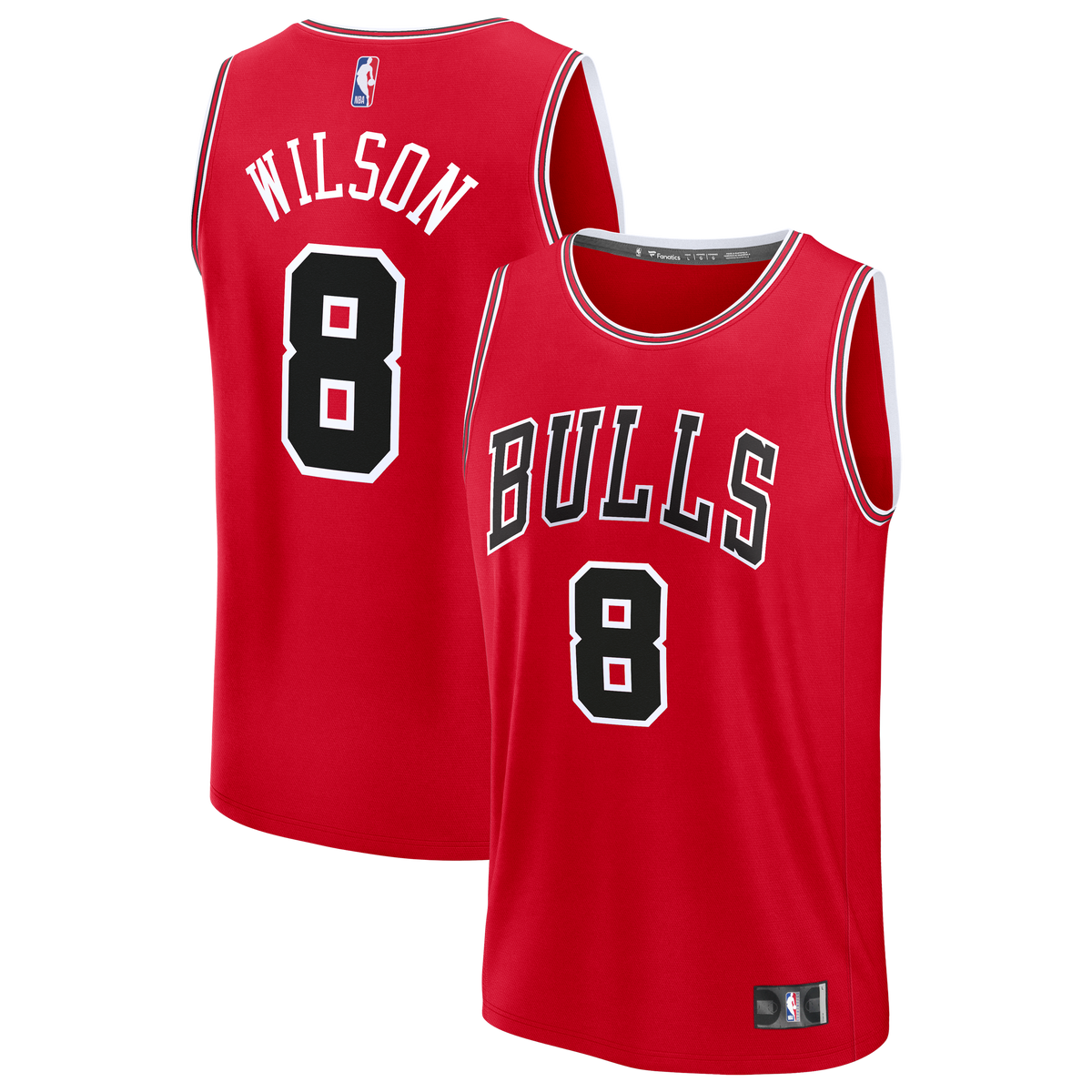 Men's Chicago Bulls Caleb Wilson Fanatics Red 2026 NBA Draft First Round Pick Fast Break Jersey - Icon Edition