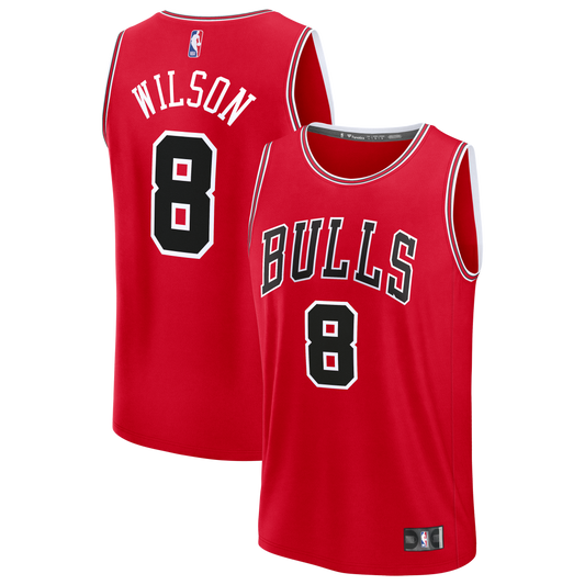 Men's Chicago Bulls Caleb Wilson Fanatics Red 2026 NBA Draft First Round Pick Fast Break Jersey - Icon Edition