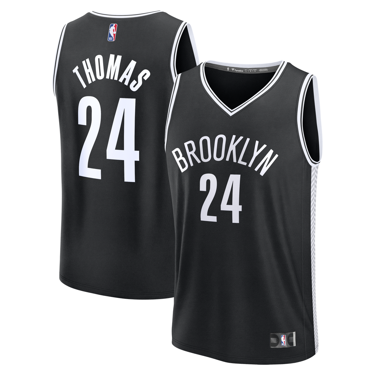 Men's Brooklyn Nets Cam Thomas Fanatics Black Fast Break Replica Jersey - Icon Edition