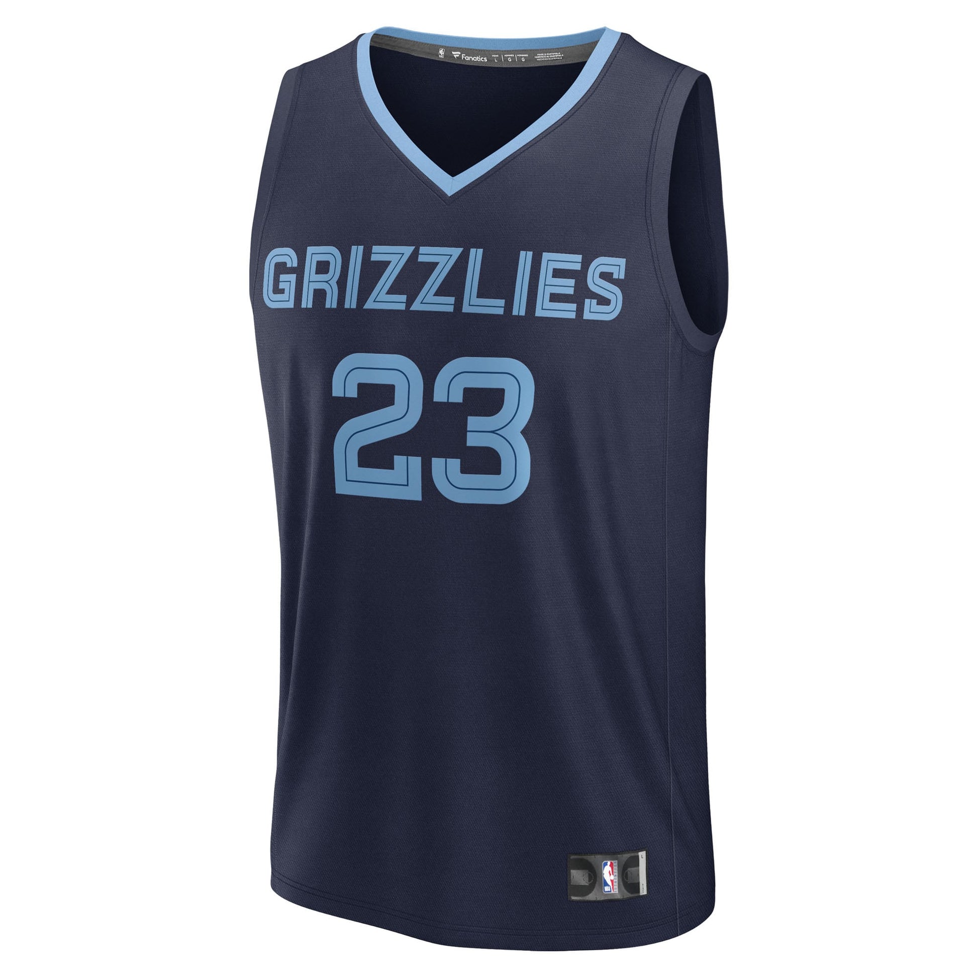 Men's Memphis Grizzlies Cedric Coward Fanatics Navy 2025 NBA Draft First Round Pick Fast Break Replica Jersey - Icon Edition