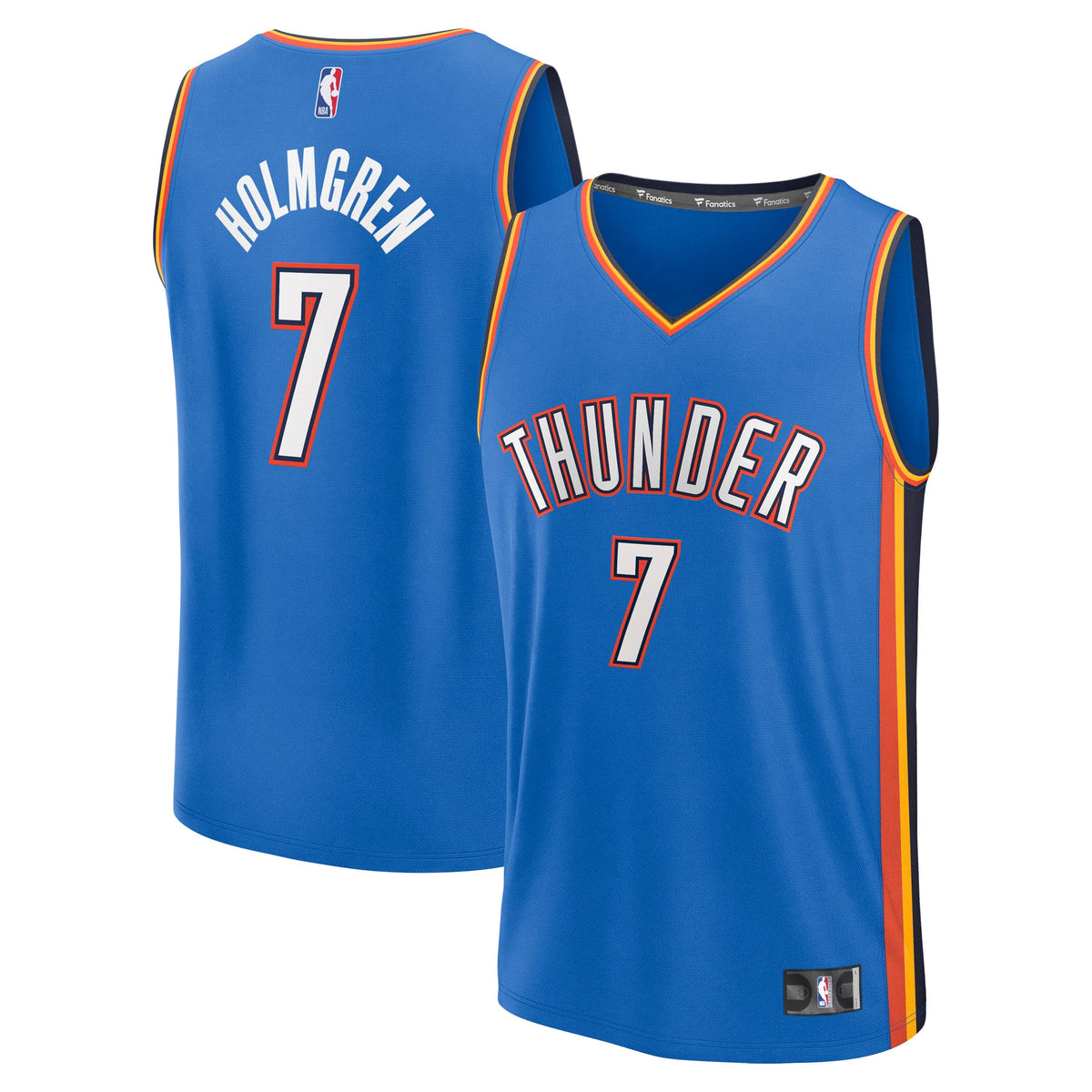 Men's Oklahoma City Thunder Chet Holmgren Fanatics Blue Fast Break Replica Player Jersey - Icon Edition