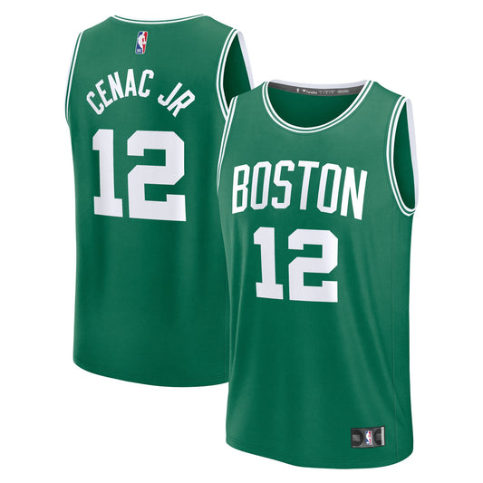 Men's Boston Celtics Chris Cenac Jr. Fanatics Green 2026 NBA Draft First Round Pick Fast Break Jersey - Icon Edition