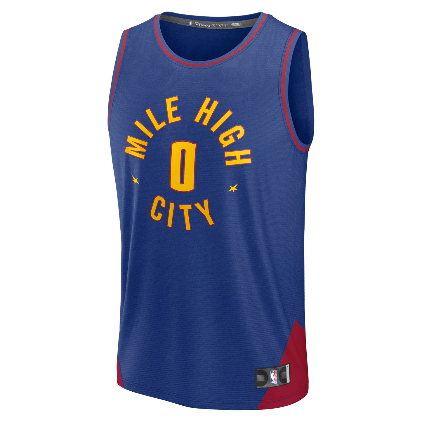 Men's Denver Nuggets Christian Braun Fanatics Blue Fast Break Replica Player Jersey - Statement Edition