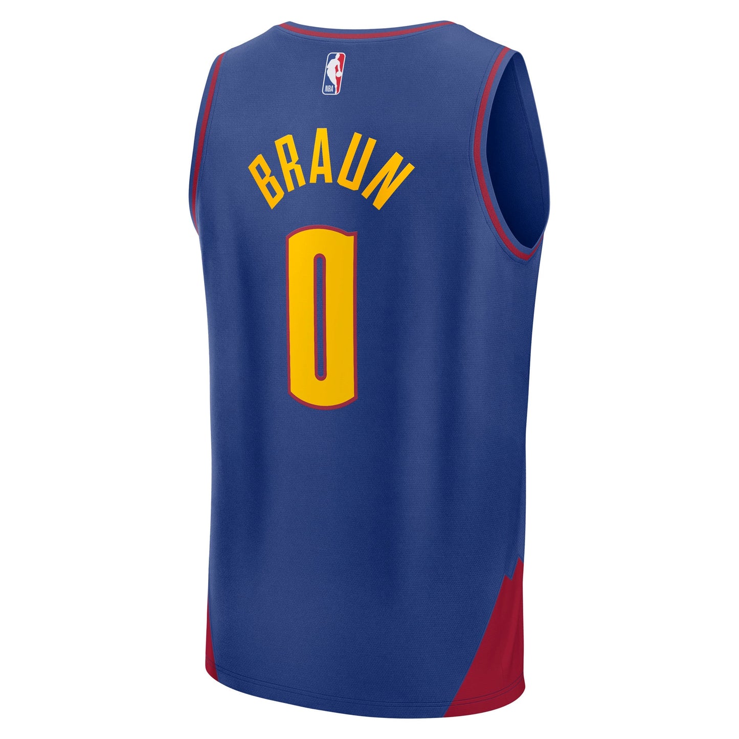 Men's Denver Nuggets Christian Braun Fanatics Blue Fast Break Replica Player Jersey - Statement Edition