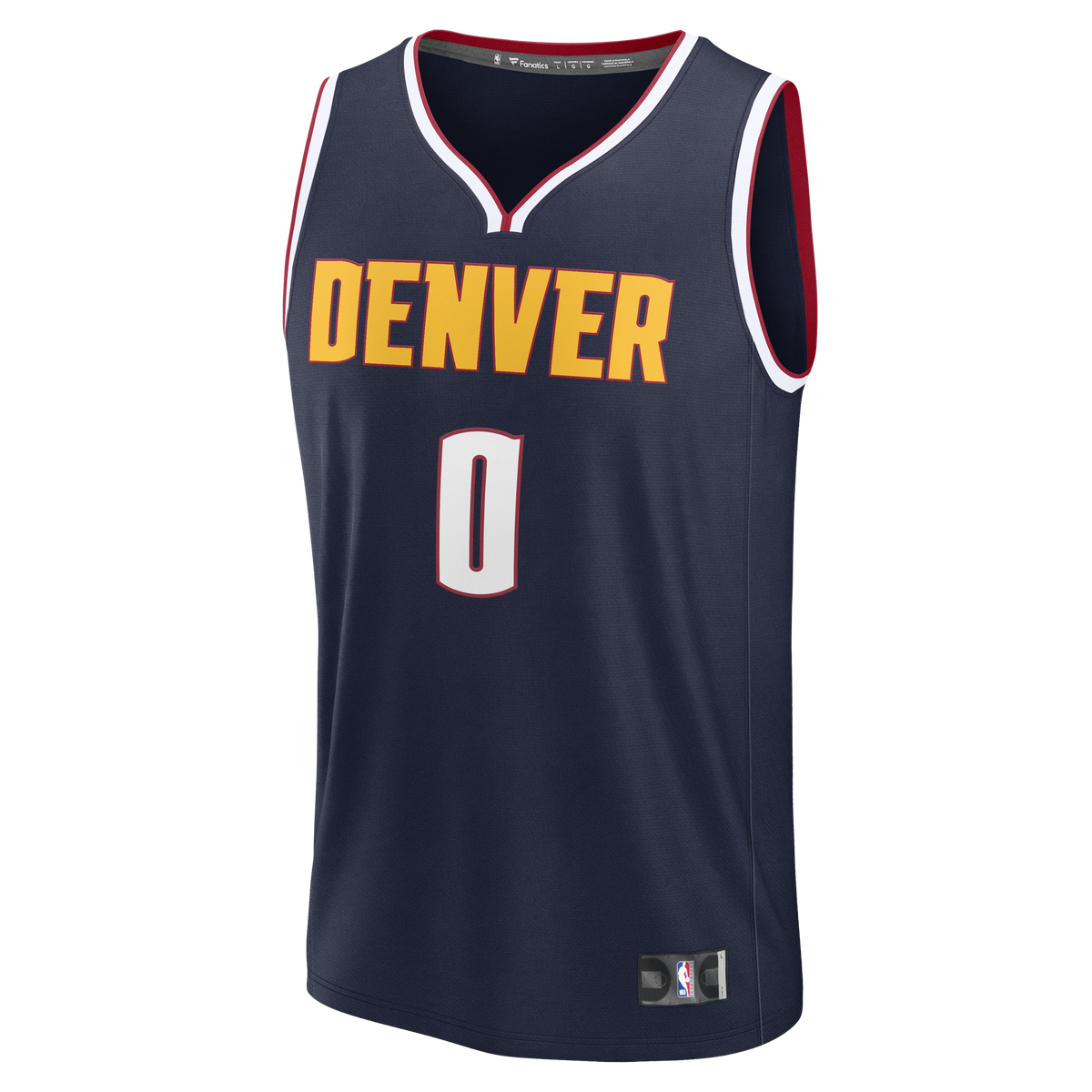Men's Denver Nuggets Christian Braun Fanatics Navy Fast Break Replica Jersey - Icon Edition