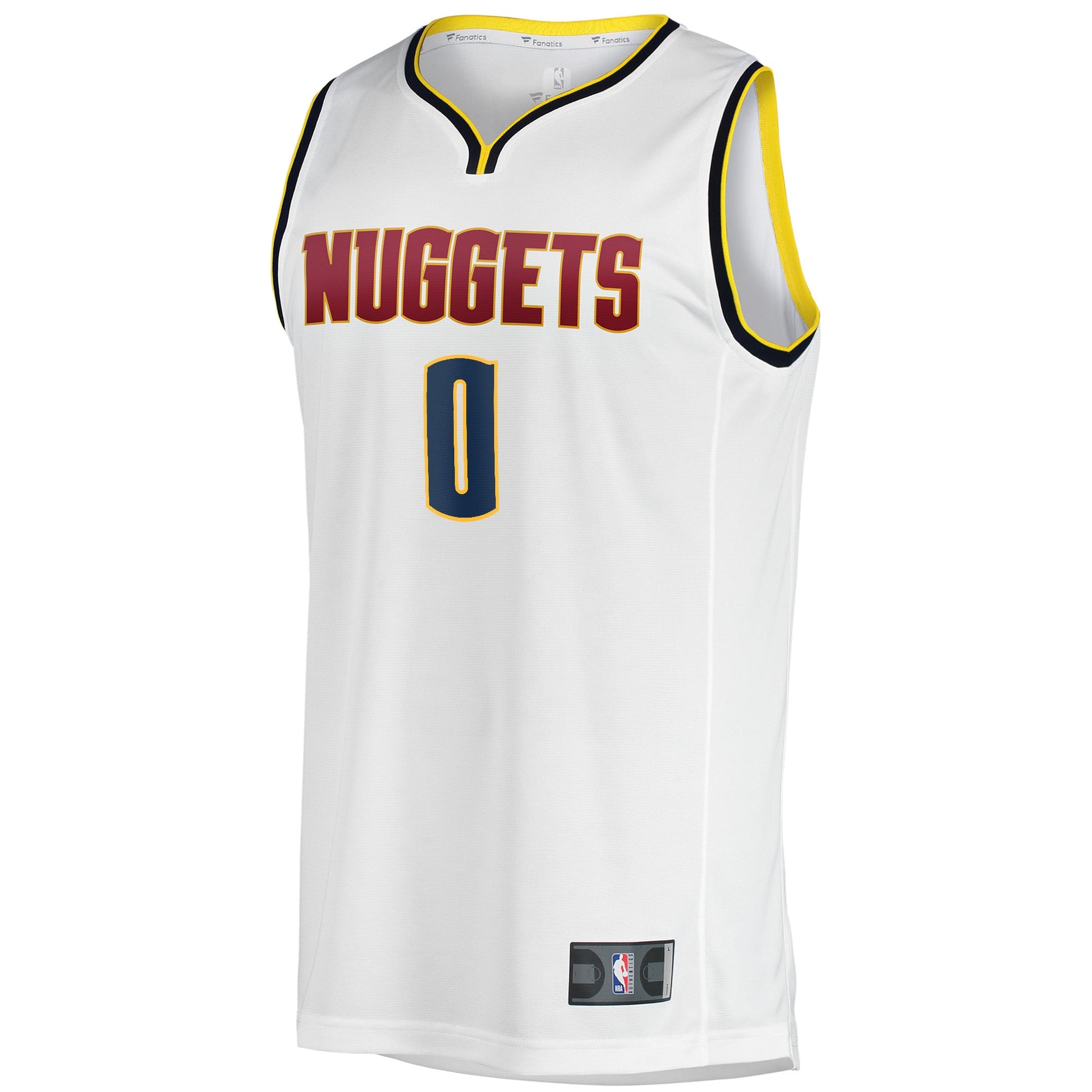 Men's Denver Nuggets Christian Braun Fanatics White Fast Break Player Jersey - Association Edition