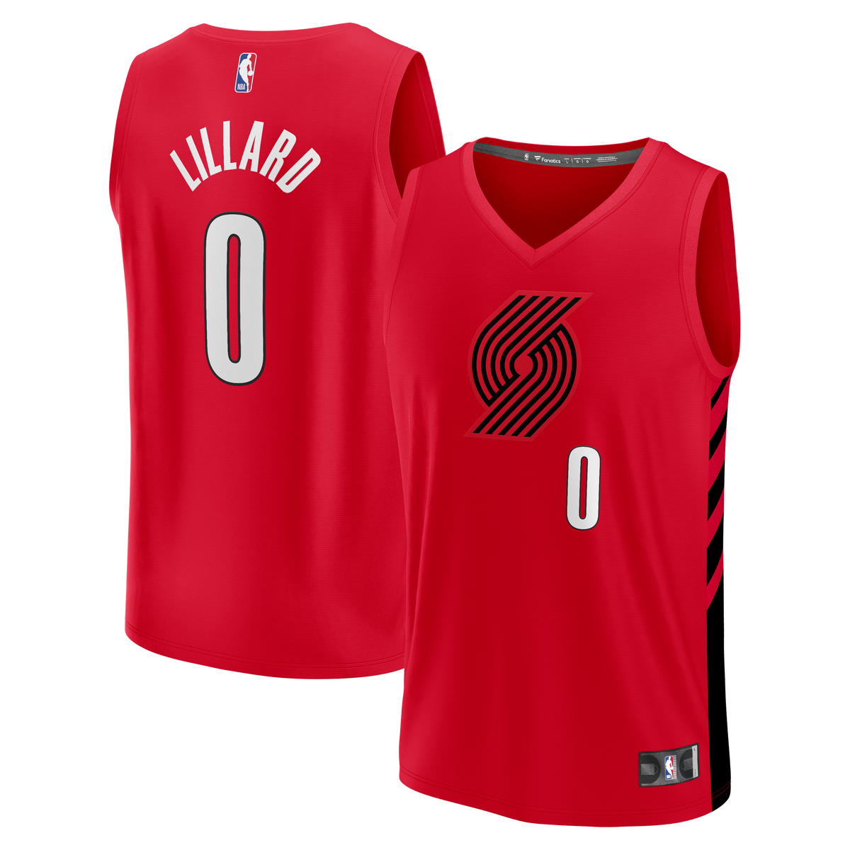 Men's Portland Trail Blazers Damian Lillard Fanatics Red Fast Break Replica Jersey - Statement Edition