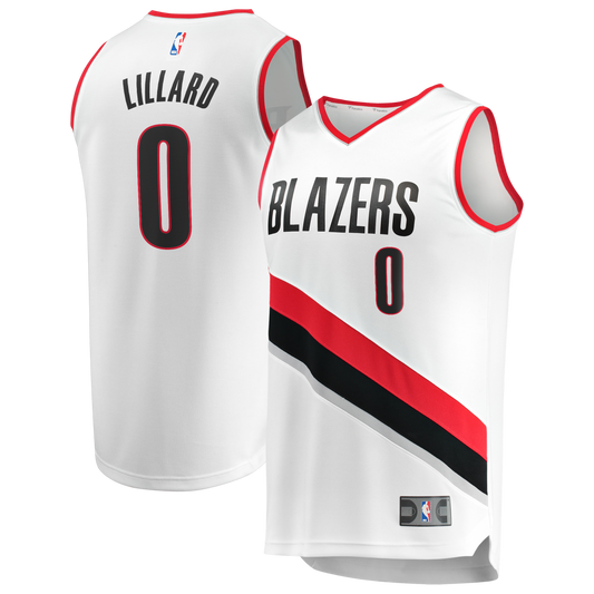 Men's Portland Trail Blazers Damian Lillard Fanatics White Fast Break Replica Jersey - Association Edition