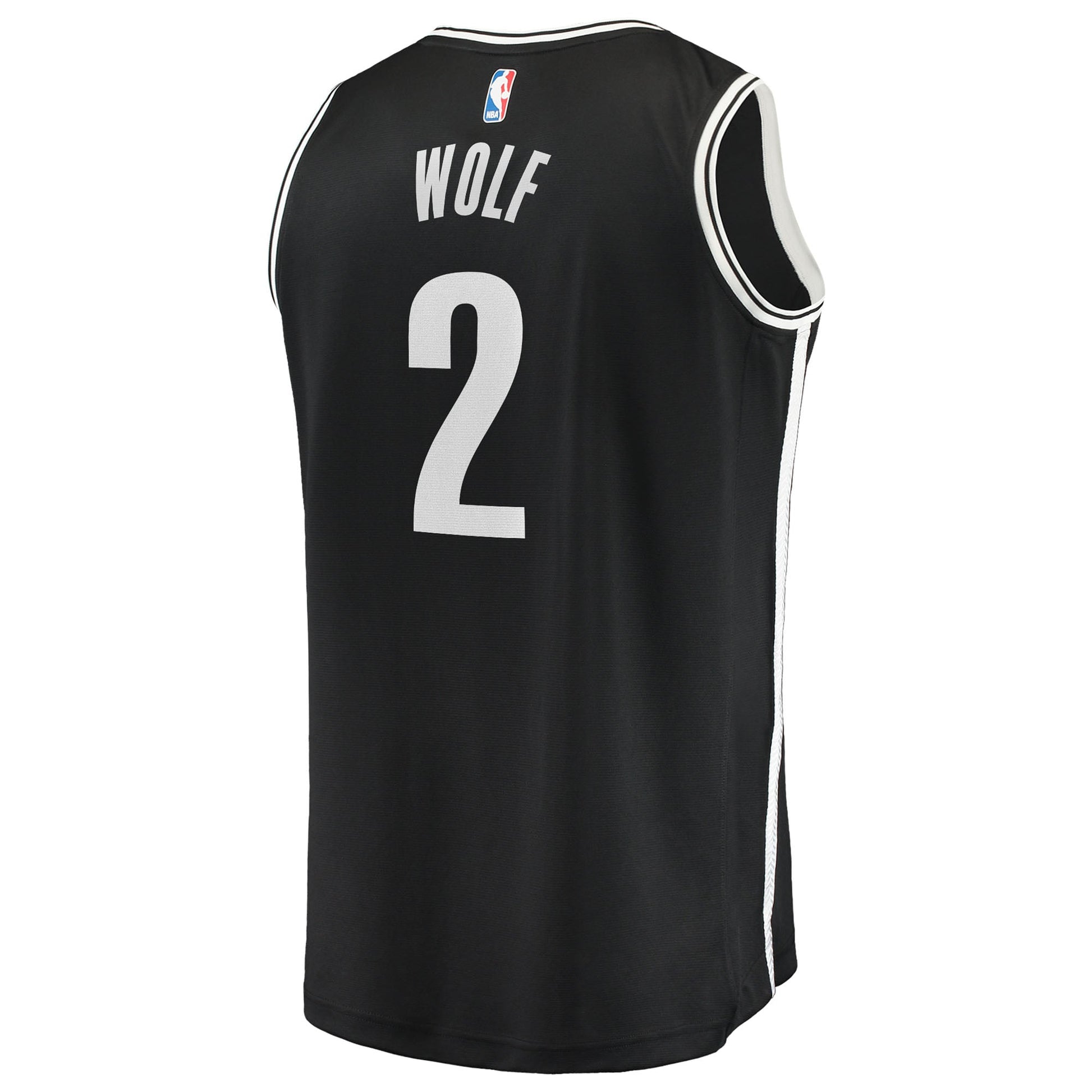 Men's Brooklyn Nets Daniel Wolf Fanatics Black Fast Break Replica Jersey - Icon Edition