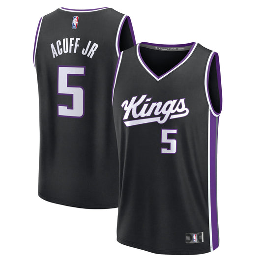 Men's Sacramento Kings Darius Acuff Jr. Fanatics Black 2026 NBA Draft First Round Pick Fast Break Jersey - Icon Edition
