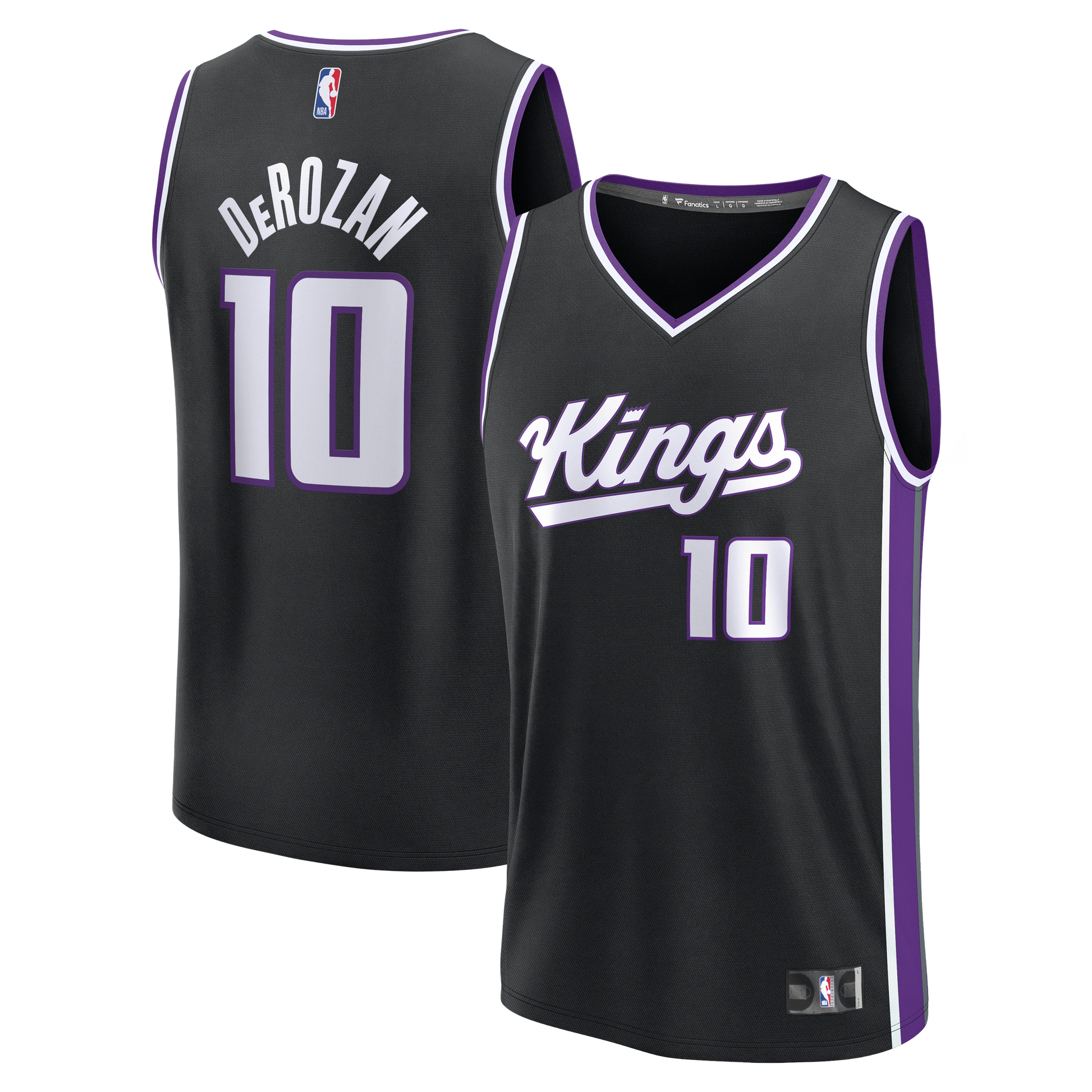 Men's Sacramento Kings DeMar DeRozan Fanatics Black Fast Break Replica Player Jersey - Icon Edition