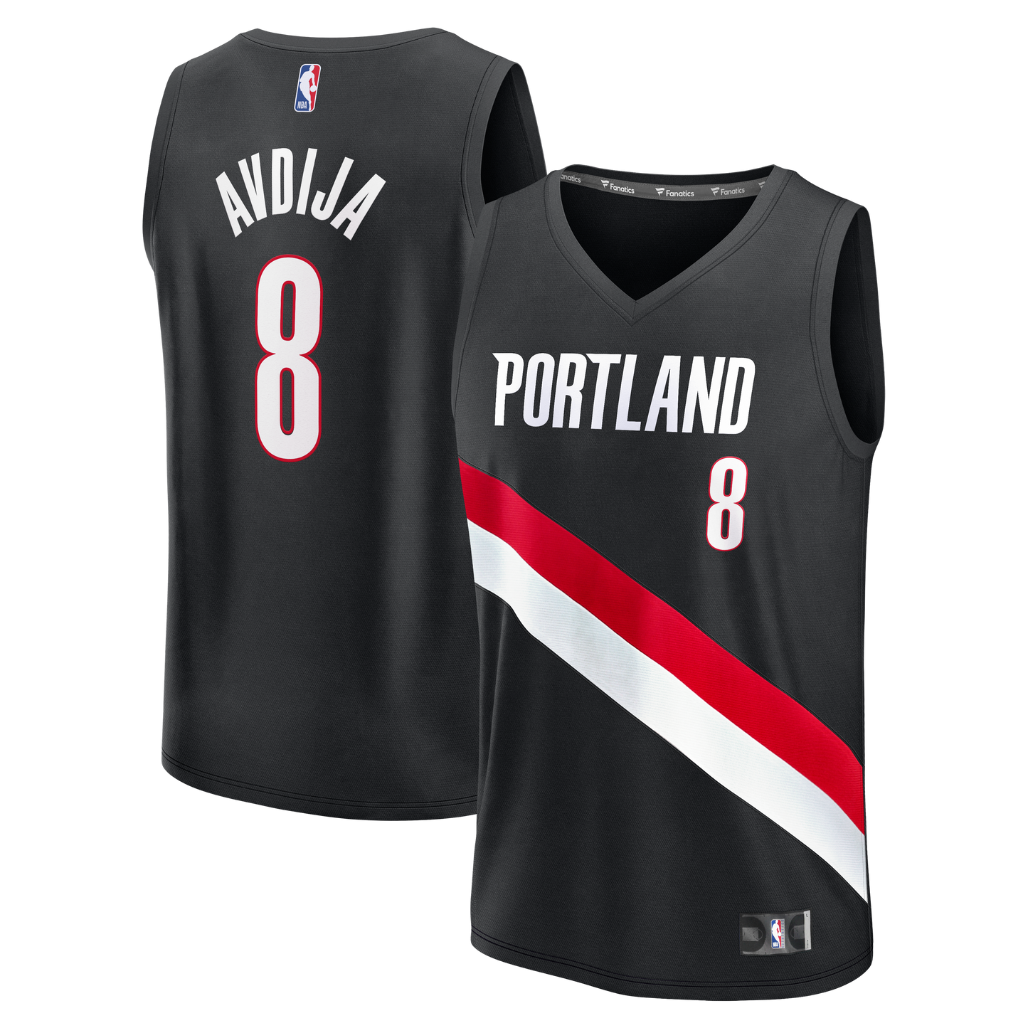 Men's Portland Trail Blazers Deni Avdija Fanatics Black Fast Break Replica Jersey - Icon Edition