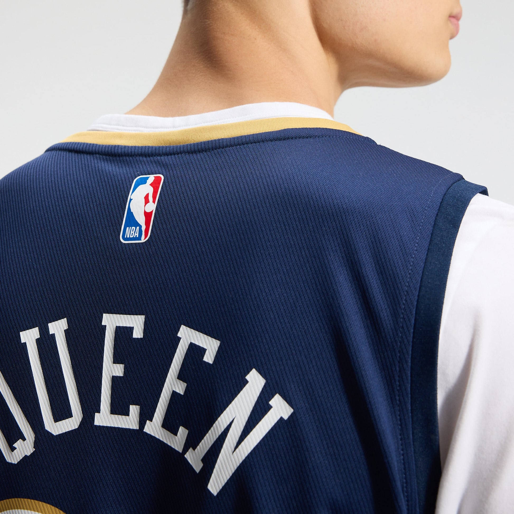 Men's New Orleans Pelicans Derik Queen Fanatics Navy Fast Break Replica Jersey - Icon Edition