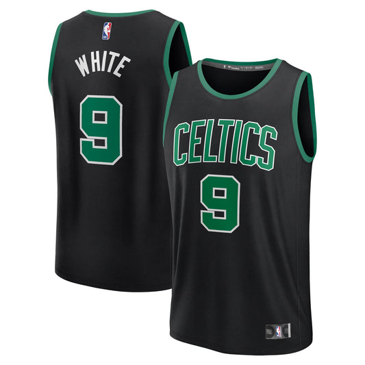 Men's Boston Celtics Derrick White Fanatics Black Fast Break Replica Player Jersey - Statement Edition