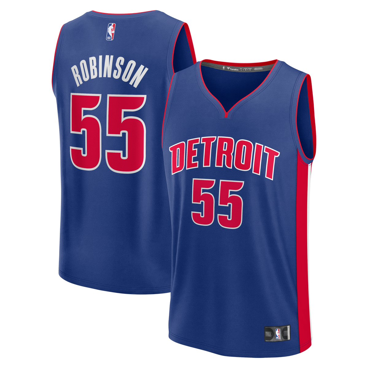Men's Detroit Pistons Duncan Robinson Fanatics Blue Fast Break Jersey - Icon Edition