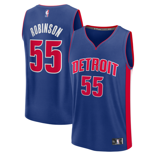 Men's Detroit Pistons Duncan Robinson Fanatics Blue Fast Break Jersey - Icon Edition