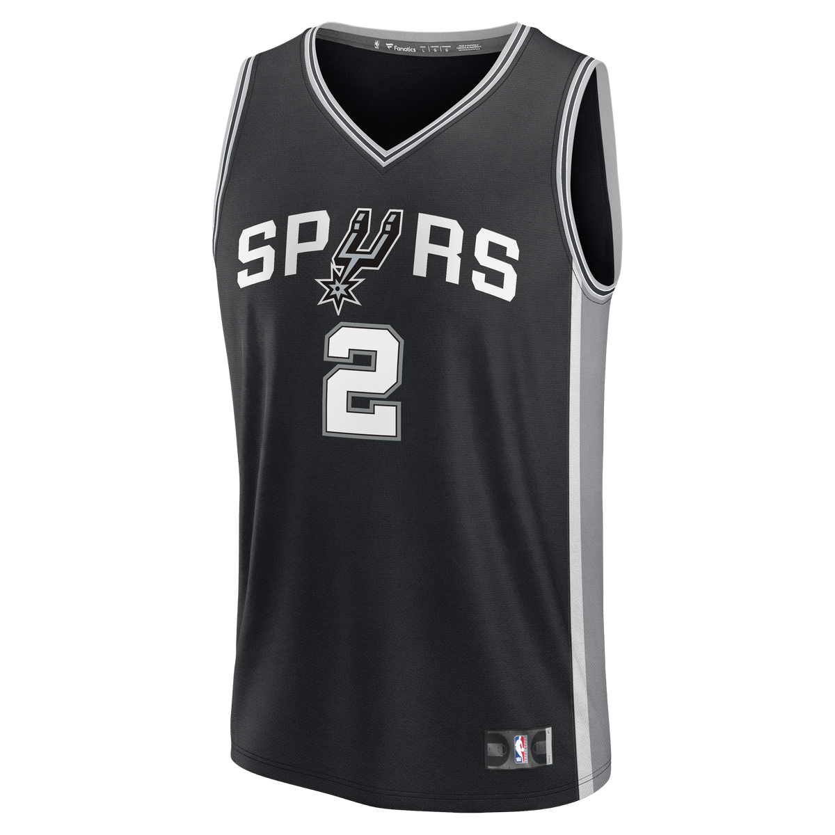 Men's San Antonio Spurs Dylan Harper Fanatics Black Fast Break Jersey - Icon Edition