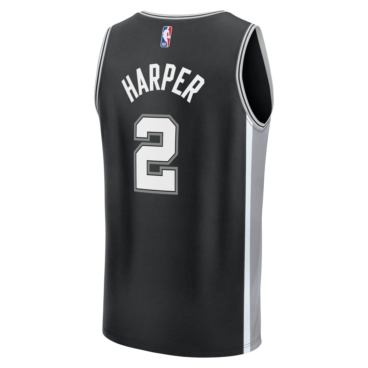 Men's San Antonio Spurs Dylan Harper Fanatics Black Fast Break Jersey - Icon Edition