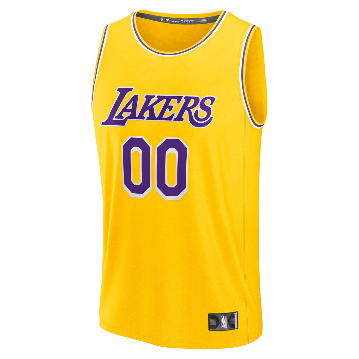 Men's Los Angeles Lakers  Fanatics Gold Fast Break Custom Jersey - Icon Edition