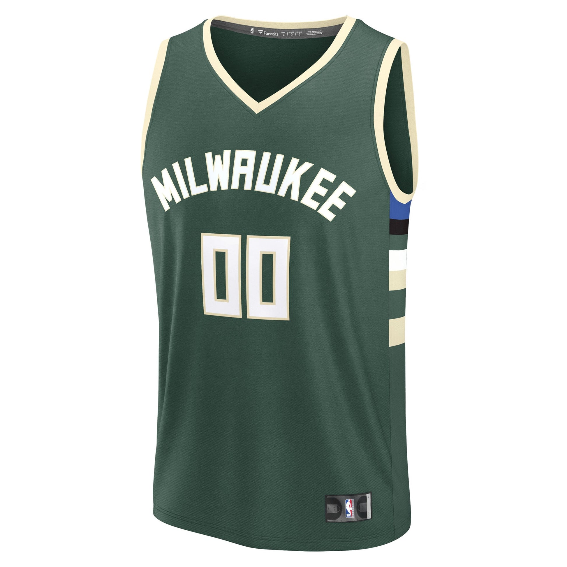 Men's Milwaukee Bucks Fanatics Green Fast Break Custom Jersey - Icon Edition