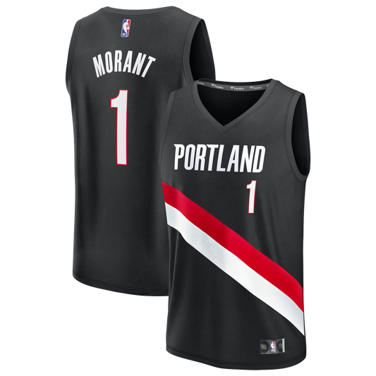 Men's Portland Trail Blazers Ja Morant Fanatics Black Fast Break Jersey - Icon Edition