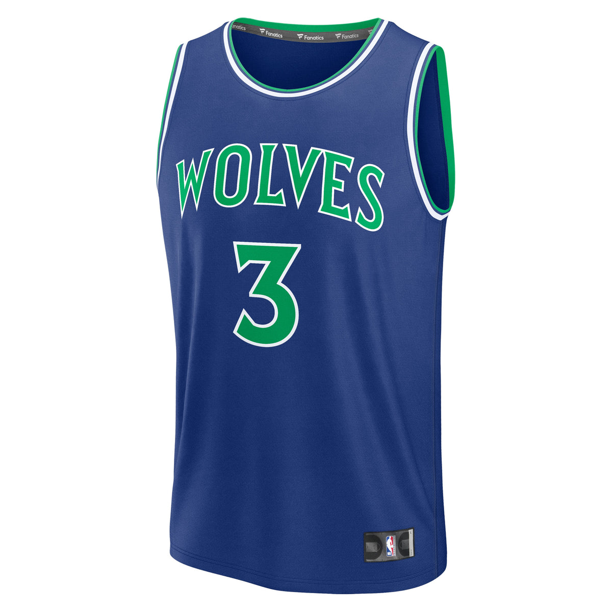 Men's Minnesota Timberwolves Jaden McDaniels Fanatics Blue Fast Break Jersey - Icon Edition