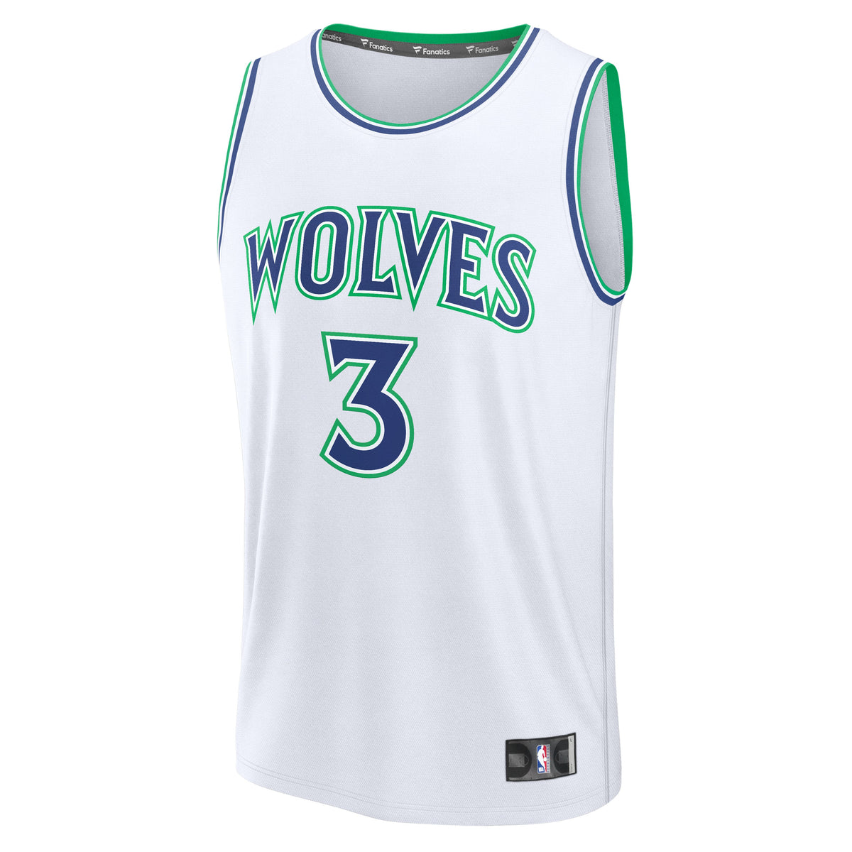Men's Minnesota Timberwolves Jaden McDaniels Fanatics White Fast Break Jersey - Association Edition