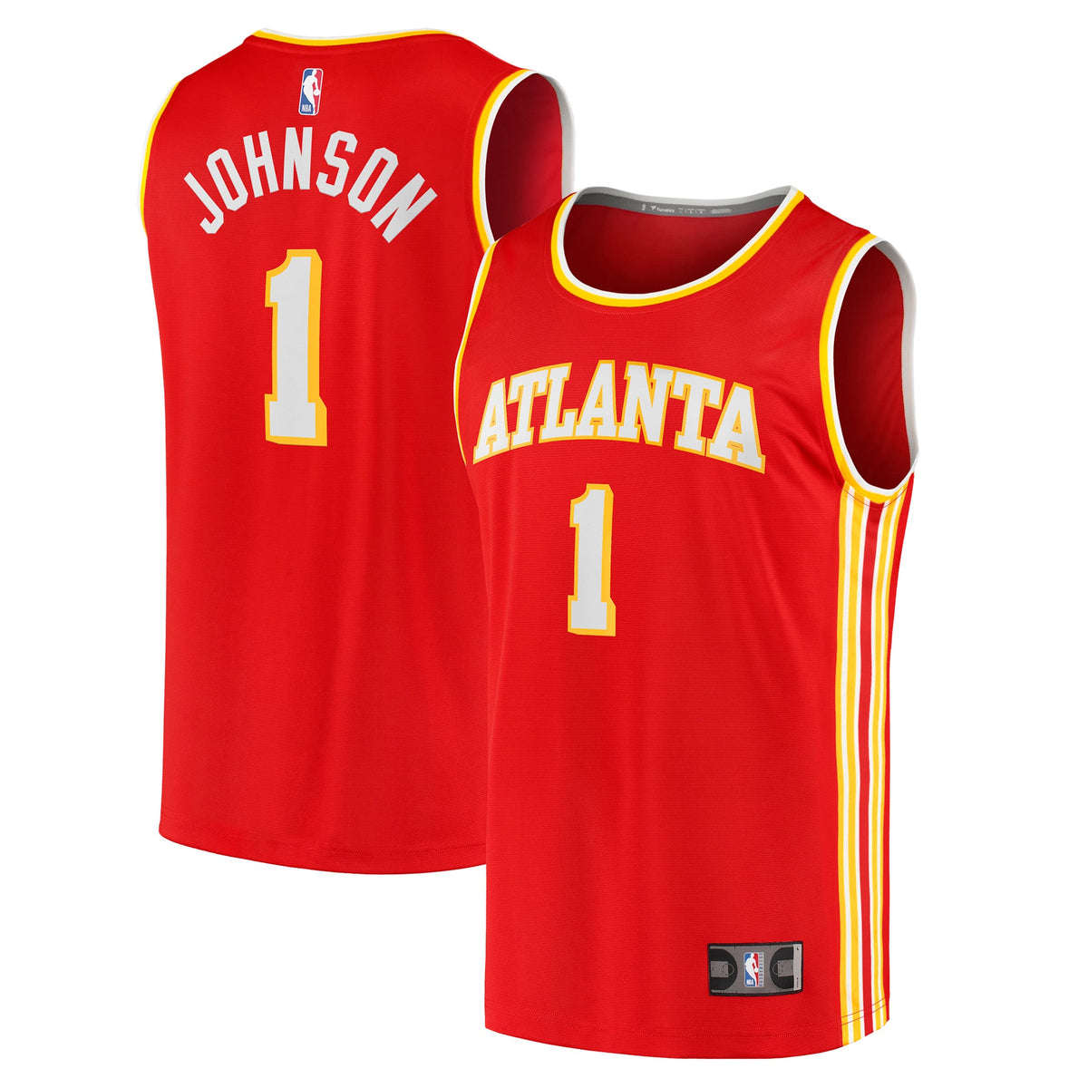 Men's Atlanta Hawks Jalen Johnson Fanatics Red Fast Break Replica Jersey - Icon Edition