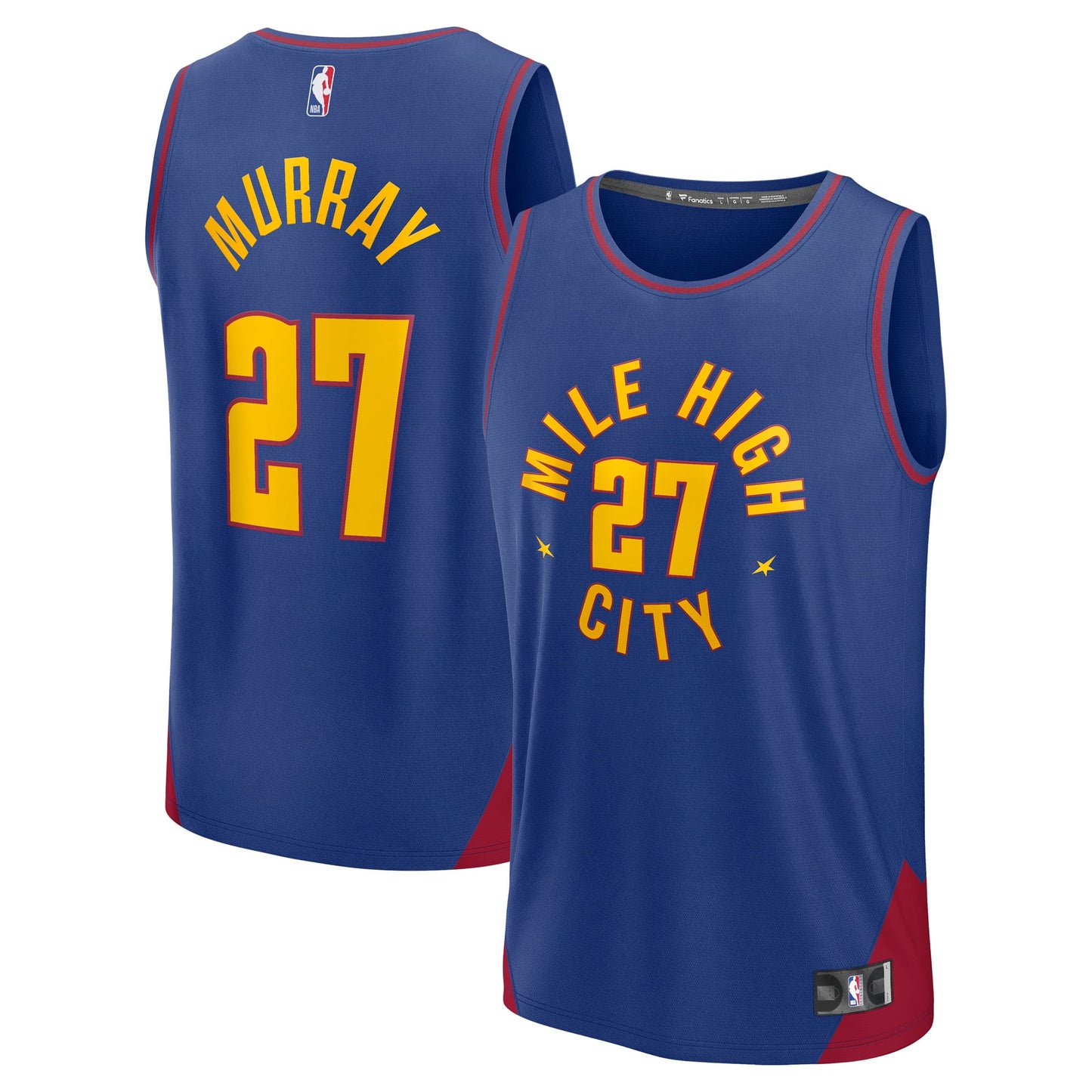 Men's Denver Nuggets Jamal Murray Fanatics Blue Fast Break Replica Player Jersey - Statement Edition