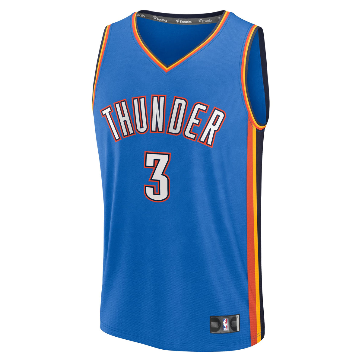 Men's Oklahoma City Thunder Jared McCain Fanatics Blue Fast Break Jersey - Icon Edition