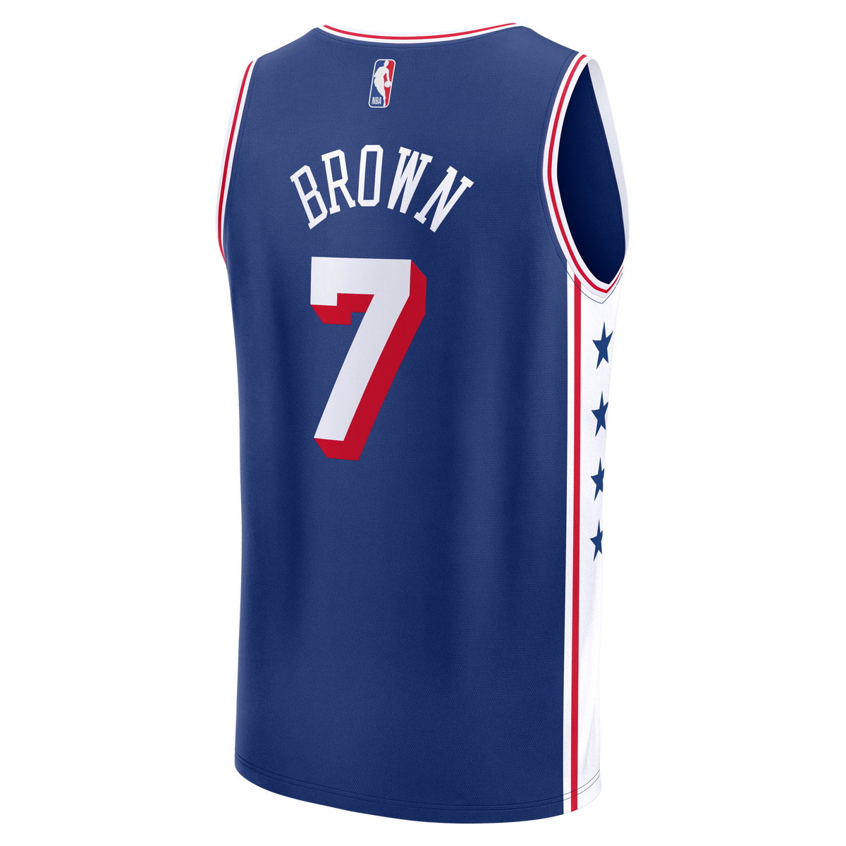 Men's Philadelphia 76ers Jaylen Brown Fanatics Royal Fast Break Jersey - Icon Edition