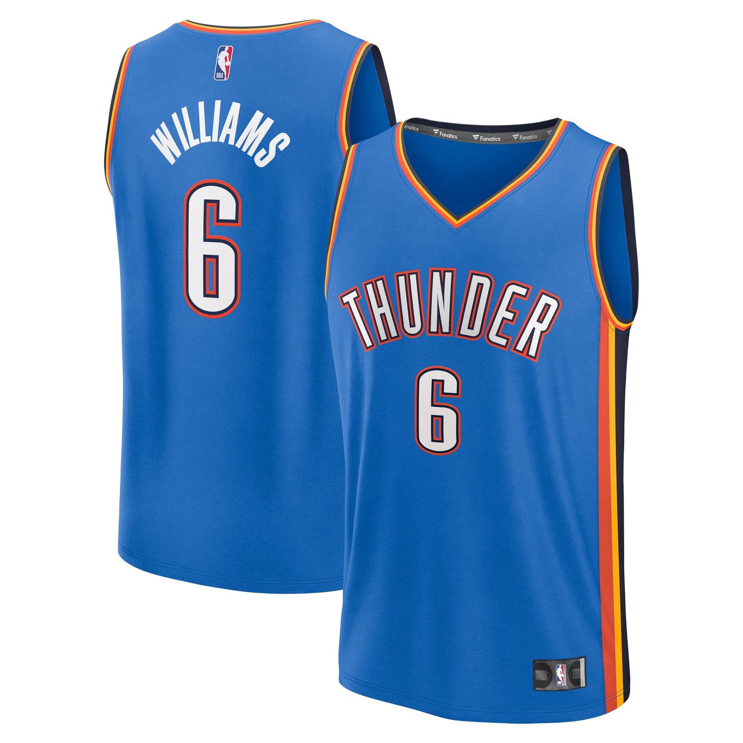 Men's Oklahoma City Thunder Jaylin Williams Fanatics Blue Fast Break Replica Player Jersey - Icon Edition