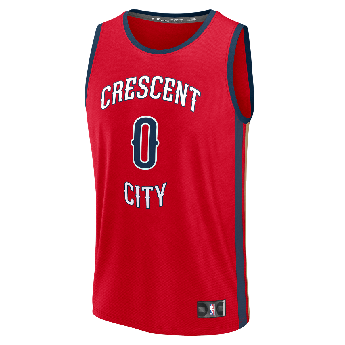 Men's New Orleans Pelicans Jeremiah Fears Fanatics Red Fast Break Replica Player Jersey - Statement Edition