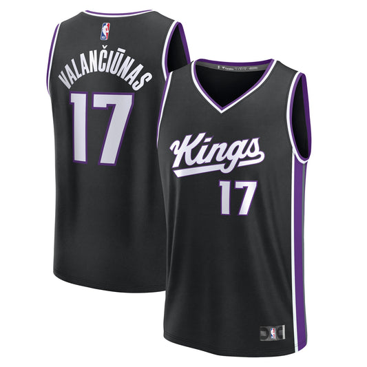 Men's Sacramento Kings Jonas Valančiūnas Fanatics Black Fast Break Replica Jersey - Icon Edition