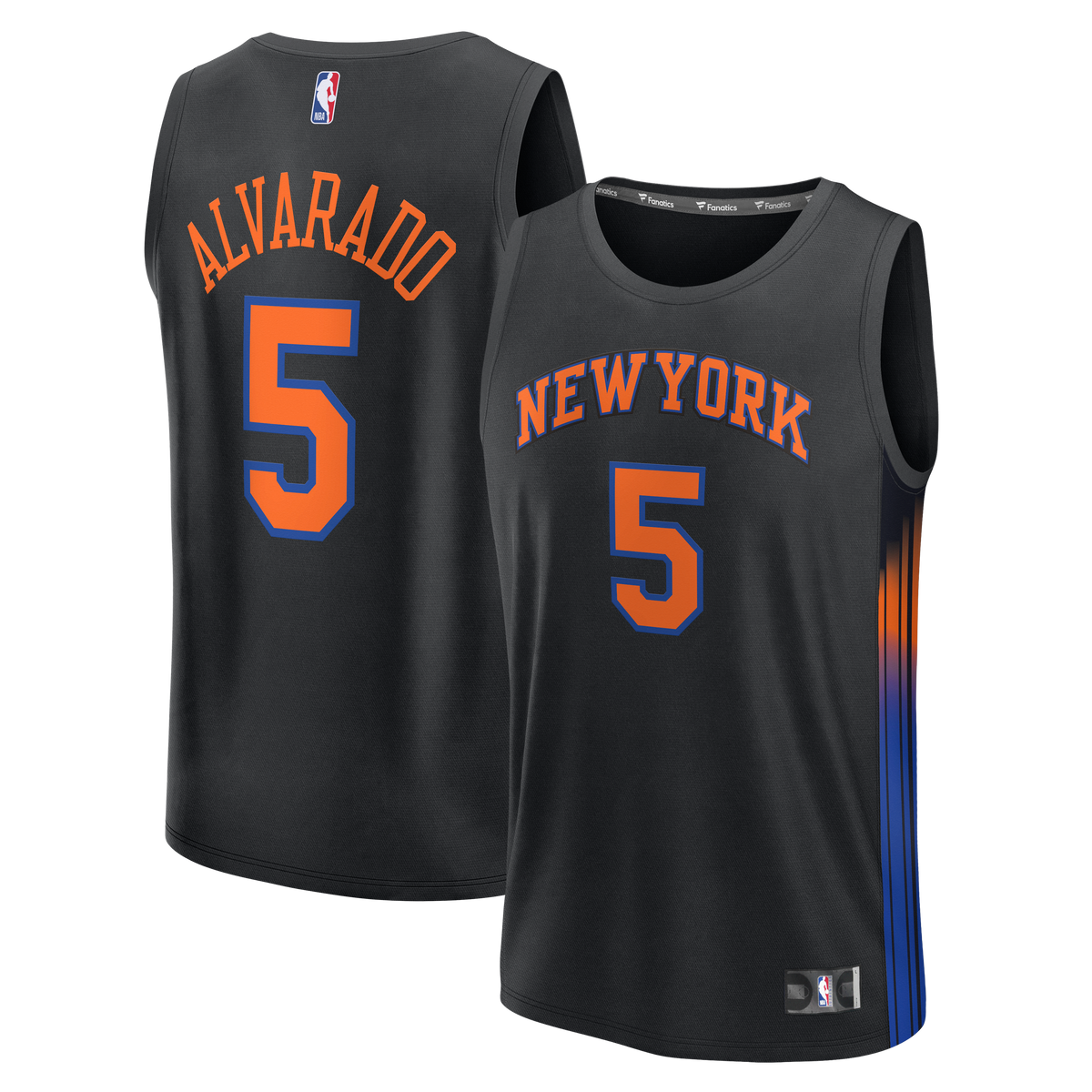 Men's New York Knicks Jose Alvarado Fanatics Black Fast Break Replica Jersey - Statement Edition