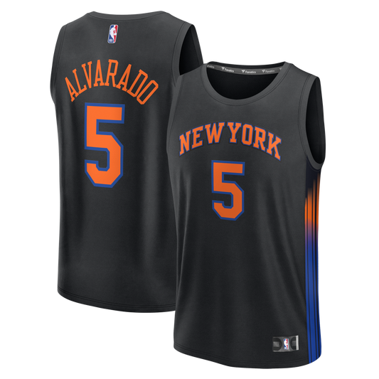 Men's New York Knicks Jose Alvarado Fanatics Black Fast Break Replica Jersey - Statement Edition